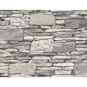 קיר אבנים טבעיות - אפור