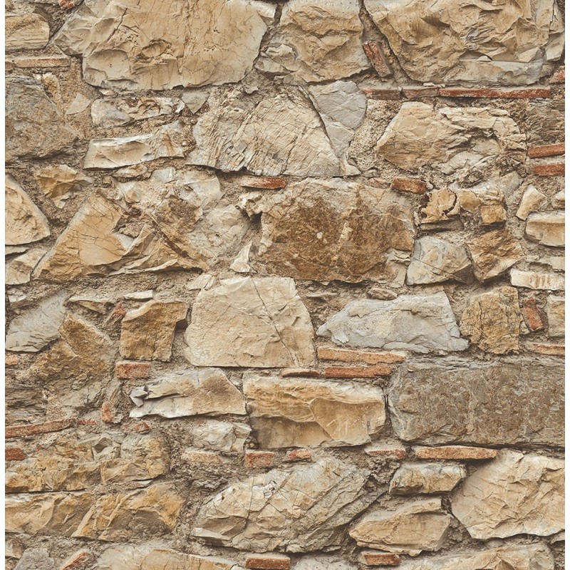 טפטים מעוצבים , קיר אבן טבעית - אדמה
