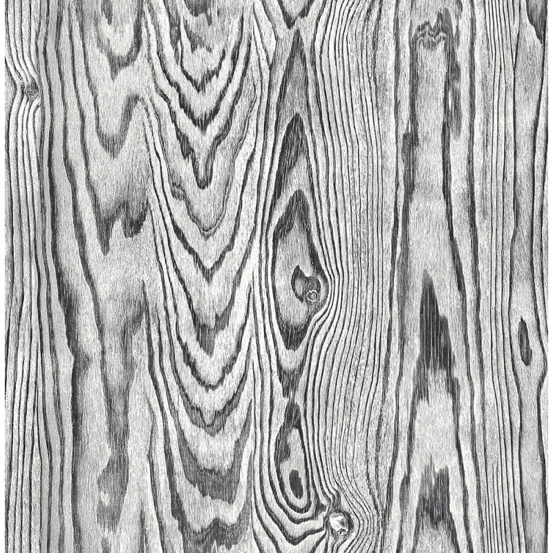 טפטים מעוצבים , טפט קיר לוח עץ טבעי - שחור אפור