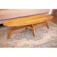 שולחן סלון אוולי מעץ