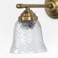 לורנה - מנורת קיר זכוכית ופליז