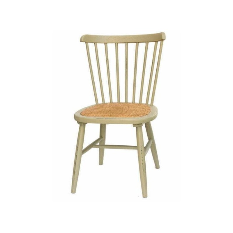 כסא ראטן עץ פסים -גוון ירקרק