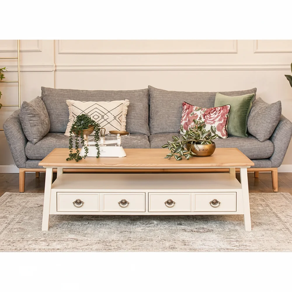 שולחן סלון לולי שמנת