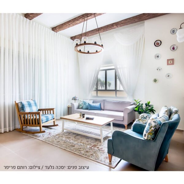 ⁦שולחן סלון לואיז עם מדף תריס⁩ – תמונה ⁦12⁩