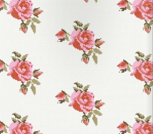 טפט מעוצב בפרחים ורודים על רקע בהיר, מתאים לעיצוב סלון או חדרי ילדים.