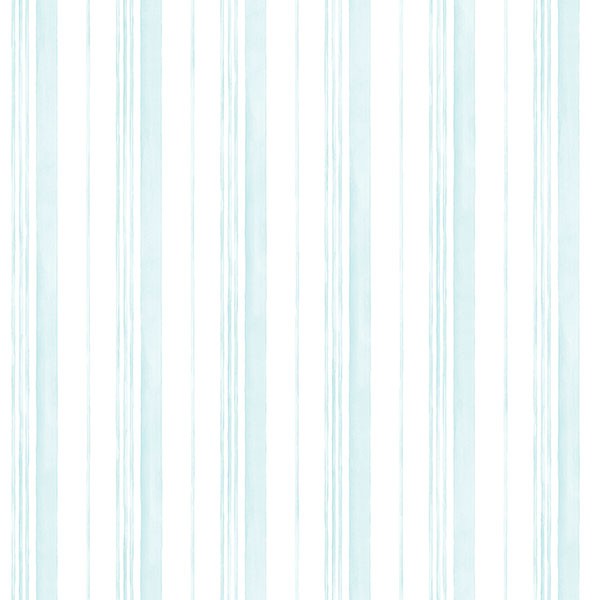 טפט בקווים אנכיים בגוון תכלת, מתאים לעיצוב סלון או חדר ילדים.