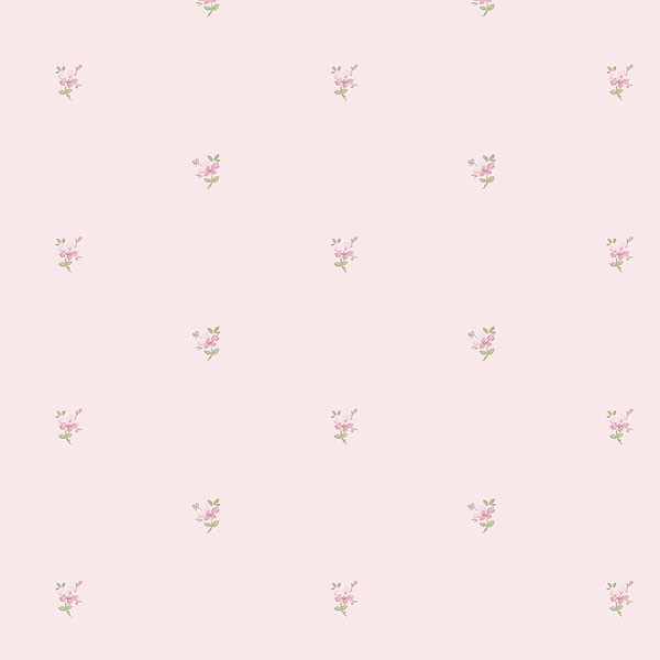 טפט ורדרד עם דוגמת פרחים קטנים, מתאים לעיצוב פנים מודרני ונעים.