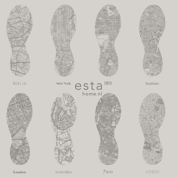 מפה עיצובית של ערים שונות, כולל ברלין, ניו יורק, טוקיו, ולונדון, בעיצוב מינימליסטי.