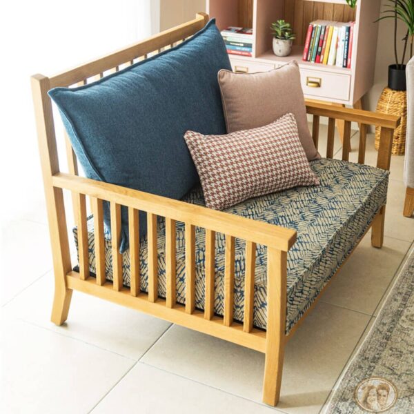 ⁦כורסת ספה ננסי love seat כחולה⁩ – תמונה ⁦3⁩