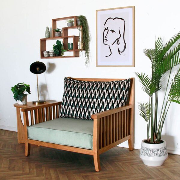 ⁦כורסת ספה ננסי love seat גאומטרית⁩ – תמונה ⁦3⁩