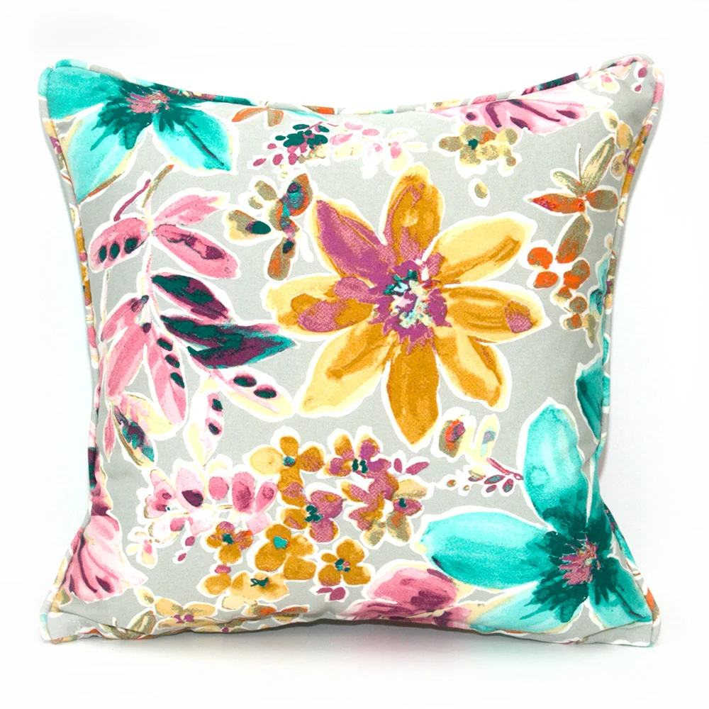 כרית נוי פרחים צבעונית