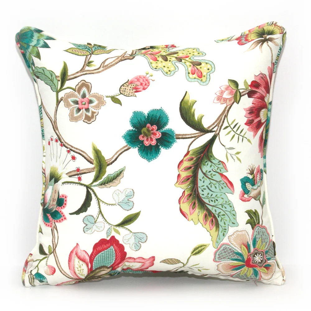 כרית נוי פרחים ועלים