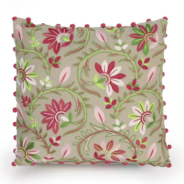 כרית נוי רקומה הבית של עידה