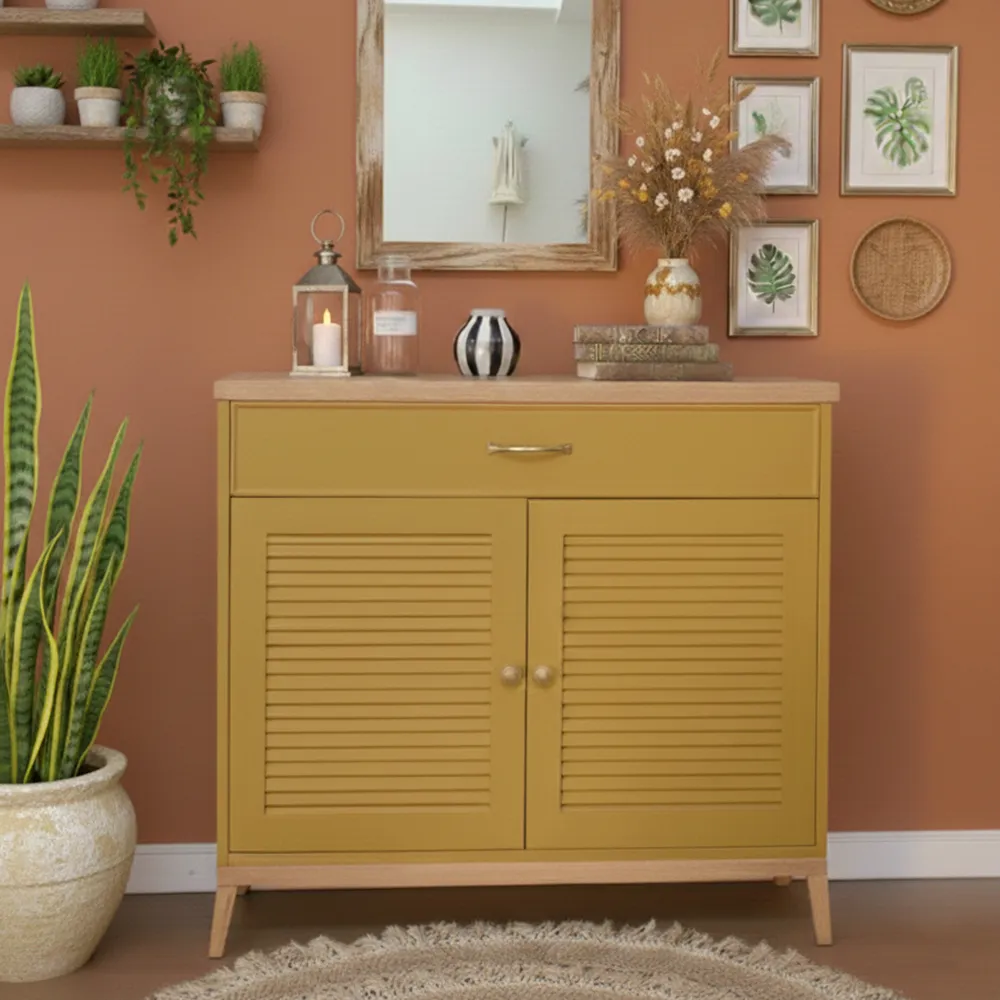 שידת כניסה קארי חרדל Outlet