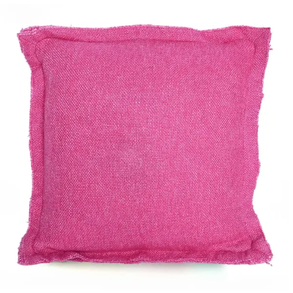 כרית נוי לסלון ורודה פשתן- הבית של עידה